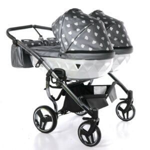 Junama Glow Black / Silver 3 in 1 twin stroller